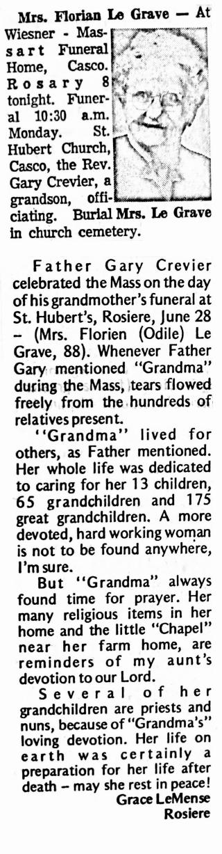 Odelia LeGrave memory